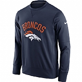Men's Denver Broncos Nike Navy Sideline Circuit Performance Sweatshirt,baseball caps,new era cap wholesale,wholesale hats